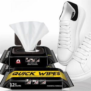 Shoe Sneaker Wipes Cleaner, Travel Portable Quick Cotton Wipes Removes Dirt, Stains