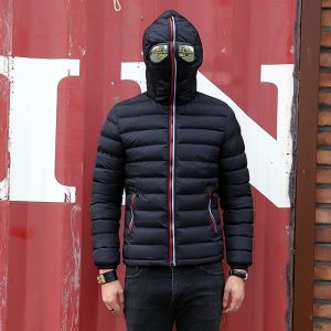 Hooded Winter Jacket With Glasses