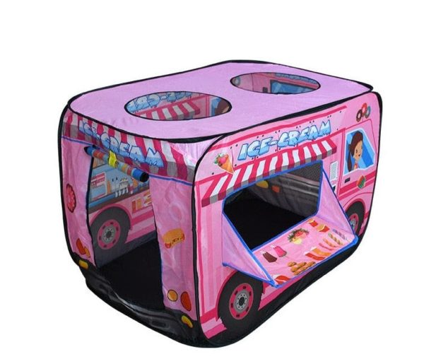 Children'S Outdoor And Indoor Popup Play Tent Fire Truck Police Car Icecream Truck Schoo Bus