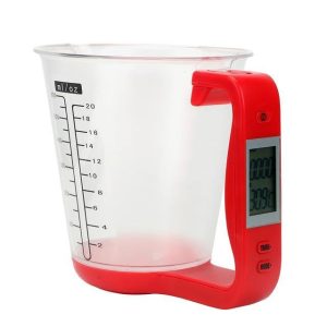 Smart Electronic Measuring Cup With Built-In Digital Scale And Thermometer