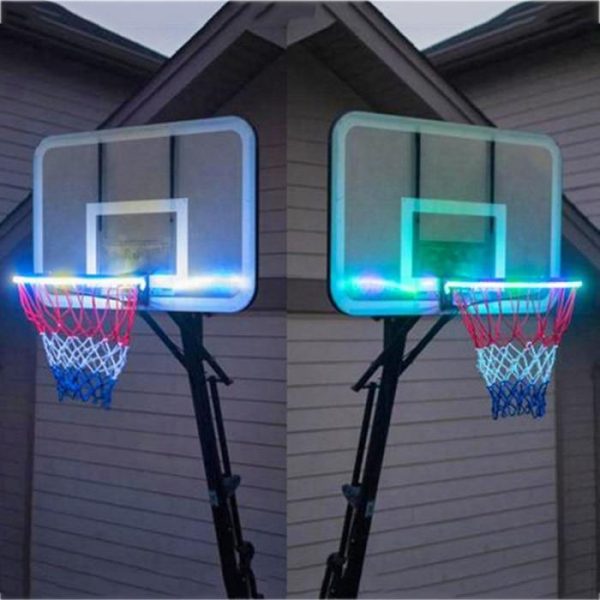 Led Basketball Hoop Light Solar Powered Color Changing Induction Lamp