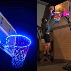 Led Basketball Hoop Light Solar Powered Color Changing Induction Lamp