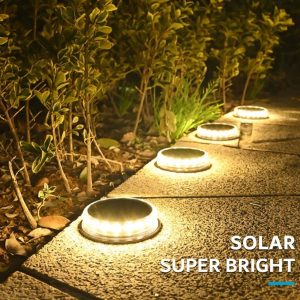 Super Bright Outdoor Waterproof Garden Pathway Led Solar Lights (4 Pcs)