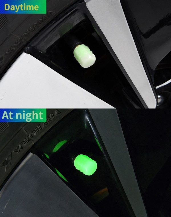 Luminous Tire Valve Caps (4 Pieces)