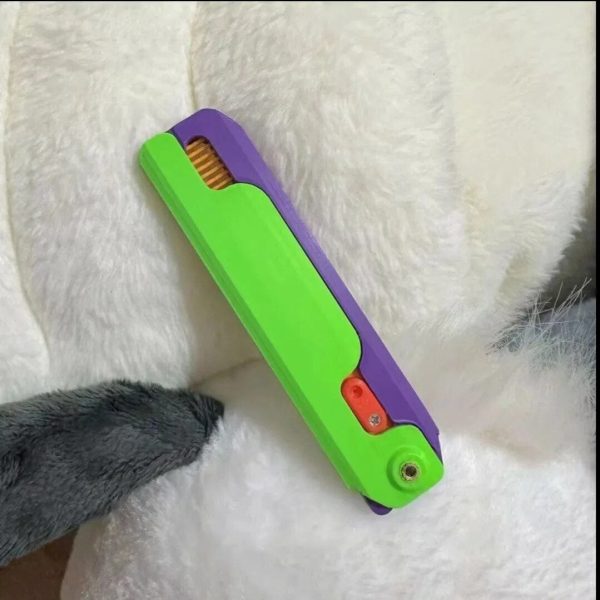 Mini 3D Printed Multi-Function Pocket Tool Folding Knife, Comb, And Stress Toy