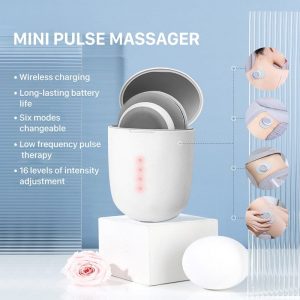 Mini Portable Ems Pulse Massager Full Body Electrical Massage Stickers Tens Pulse Muscle Relax Tool With Charging Case