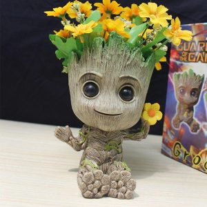 Multi Pupose Mini Flower Pot And Pen Holder - Groot
