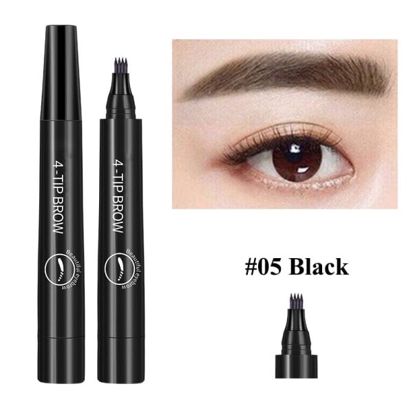 Eyebrow Pen Makeup Pencil With Micro-Fork Tip Applicator For Effortless Natural Looking Brows That Stays On All Day