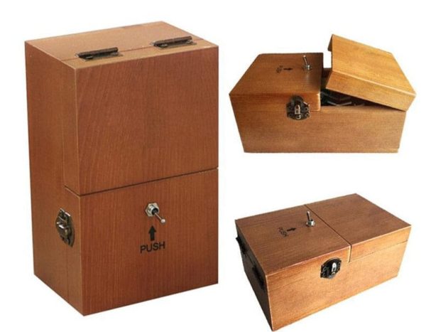 Novelty Wooden Mechanical Useless Box