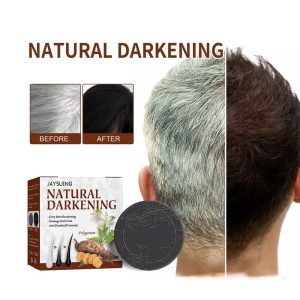 Organic Hair Darkening Soap Shampoo Bar Rapid Gray Reversal & Hair Rejuvenation