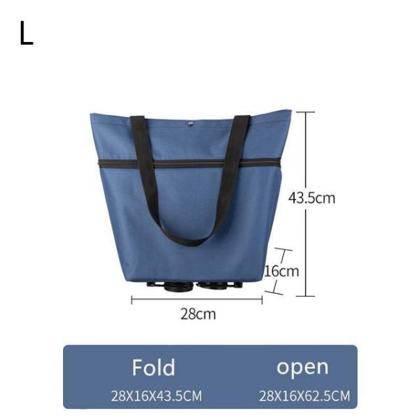 Foldable Shopping Trolley Bag With Wheels