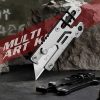 Utility Knife, Retractable Razor Blade, Titanium Box Cutter Locking Razor Knife, Edc Knife Multi-Tool