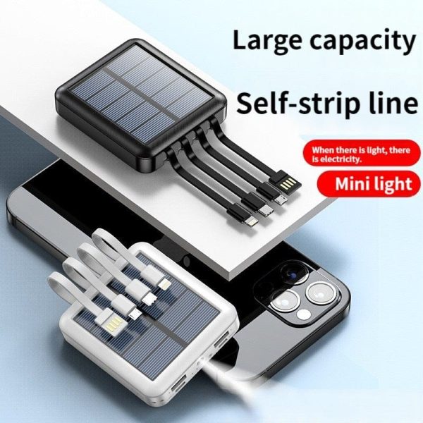 Portable Mini 4-In-1 Solar Charging Power Bank