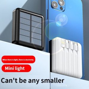 Portable Mini 4-In-1 Solar Charging Power Bank