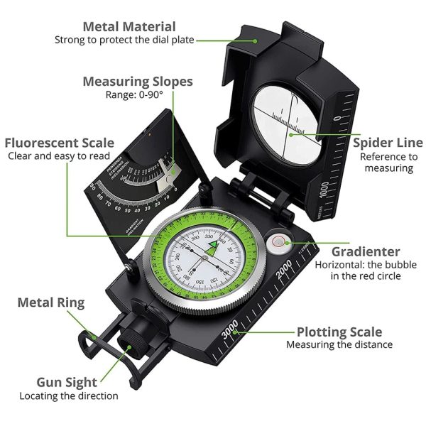 Professional Outdoor Survival Military Multi-Purpose Compass