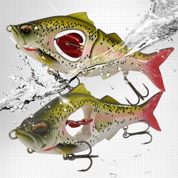 Propeller Glider Slow-Sinking Fishing Lures For Bass Trout Lifelike Swimbaits