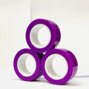 3 Pcs Finger Magnetic Rings Fidget Toys, Colorful Magnet Rings For Stress , Adhd, Autism, Anxiety