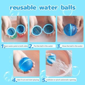Reusable Magnetic Water Balloons, Self-Sealing Quick Fill Water Balls