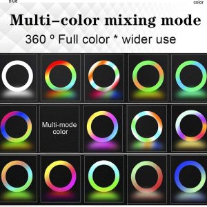 Remote Controlled 10-Inch Multi-Color Led Selfie Ring Light With Stand