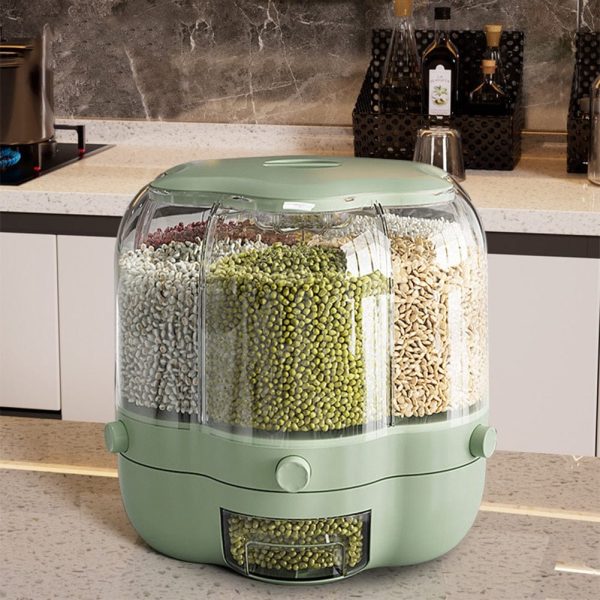 Rotatable Transparent Grain Seed Rice Cereal Dispenser