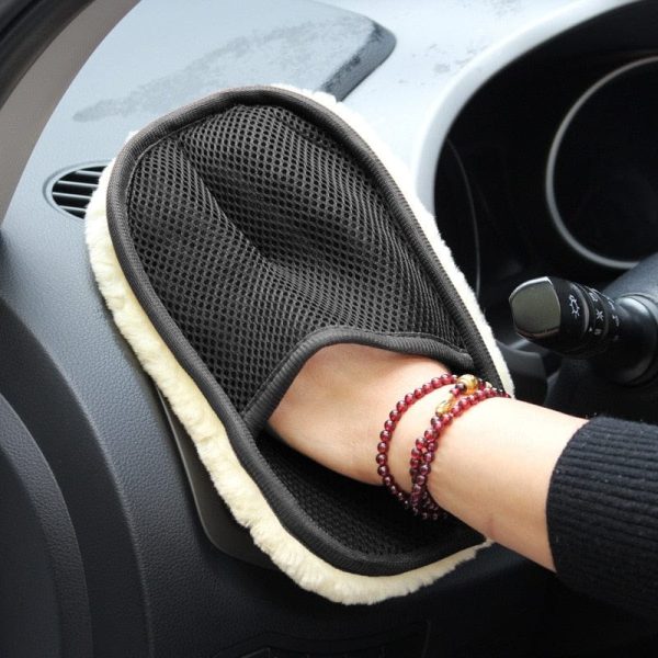 Soft Wool Car Cleaning Glove