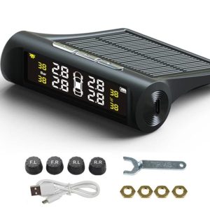 Solar Powered Car Tire Pressure Sensor Monitoring System
