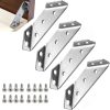 Stainless Steel Multifunctional 3-Sided Corner Brace Connector (4 Pieces)