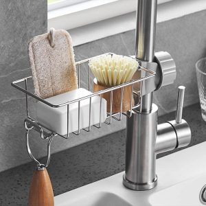 Stainless Steel Faucet Storage Rack