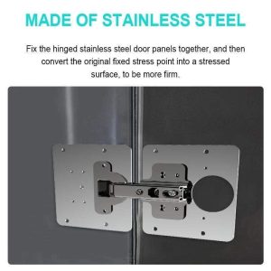 Stainless Steel Plate Hinge Repair Kit (4 Piece Set)