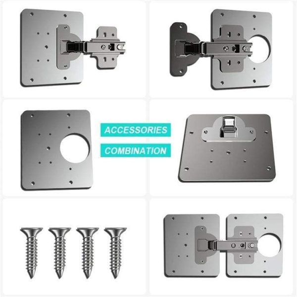 Stainless Steel Plate Hinge Repair Kit (4 Piece Set)