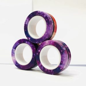 3 Pcs Finger Magnetic Rings Fidget Toys, Colorful Magnet Rings For Stress , Adhd, Autism, Anxiety