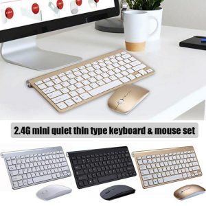 Thin Mini Wireless Keyboard And Optical Mouse Combo Set