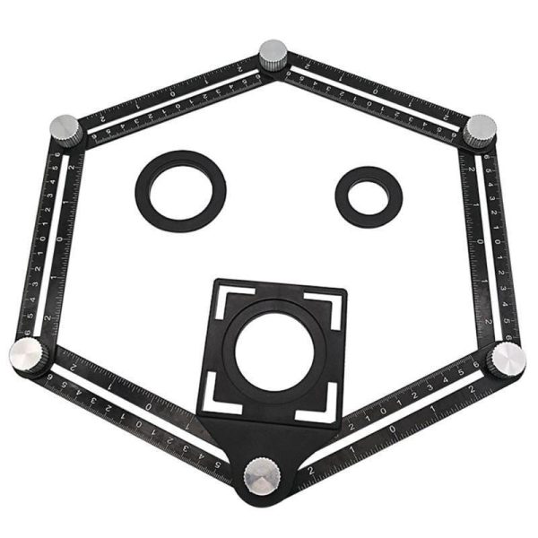 Tile Hole Locator Aluminum Folding Positioning Ruler