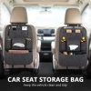 Universal Car Back Seat Storage Organizer With Elastic Felt Storage Bag 6 Pockets Organizer