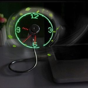 Usb Fan Time And Temperature Display Clock