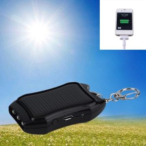 Solar Powered Usb Keychain Mobile Power Supply