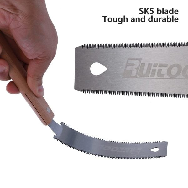 Japanese Double Edge Hand Saw 6 Inch Sk-5 Flexible Steel Blade Pull Saw