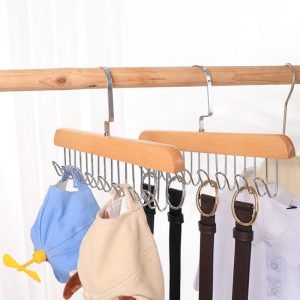 Premium Wood Hanger Storage Organizer For Bras, Belts, Ties, Scarves, Accessories