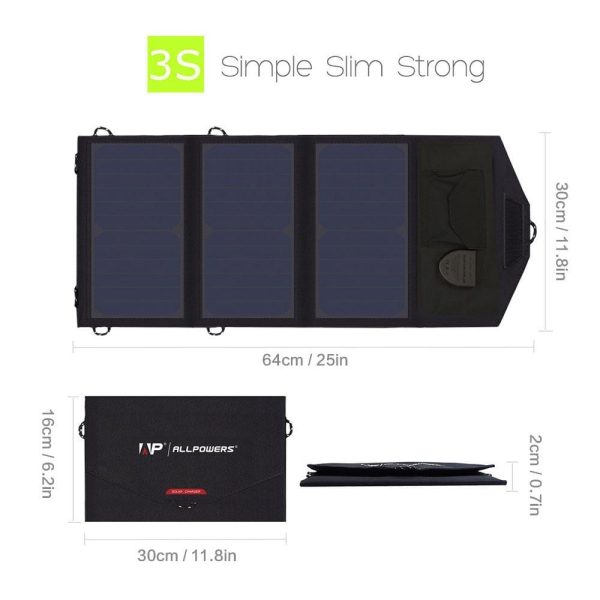 Waterproof Solar Panel 18V 21W Power Bank Charger