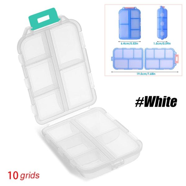 Portable Pill Organizer, Moisture-Proof Travel 12 Compartment Dispenser