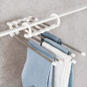 5-In-1 Stainless Steel Multifunctional Adjustable Trouser Pants Hanger