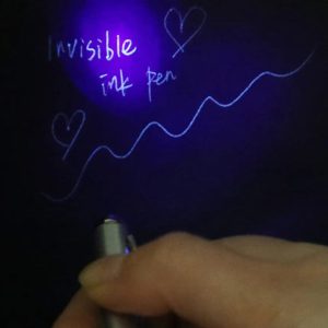 Creative Led Uv Light Ballpoint Pen With Invisible Ink Secret Pen