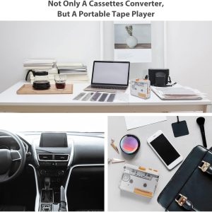 Cassette Player, Portable Tape Player Drive USB Cassette to MP3 Converter with Earphone Volume Control, Plug and Play