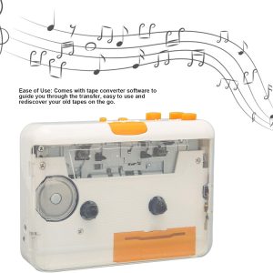 Cassette Player, Portable Tape Player Drive USB Cassette to MP3 Converter with Earphone Volume Control, Plug and Play