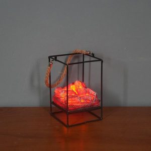 Charcoal Fireplace Lamp, Imitation Charcoal Flame Lamp, Flameless Fireplace Light, Steady Current, Save Energy