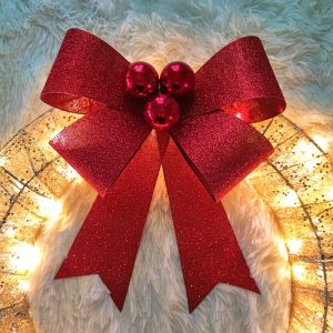 Christmas Decorations Lighted, Christmas Wreath LED Warm Light, Hanging Glowing Wreath for Front Door Wall