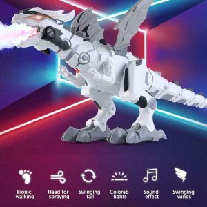 Dinosaur Toys for Kids, Electric Walking Dinosaur Robot with Fire Breathing & Mist Spray and Roar Sounds, Mist Spraying Robot Dragon Toy