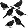 Halloween Black Crows, Realistic Feathered Crow Ravens Prop for Indoor Outdoor Halloween Party Decoration