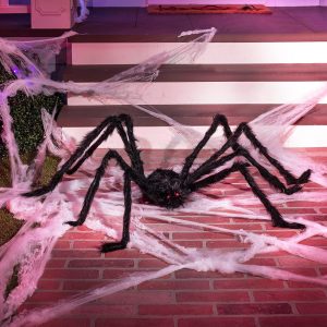 Halloween Outdoor Decorations Hairy Spider, Scary Giant Spider Fake Large Props for Yard Party Decor