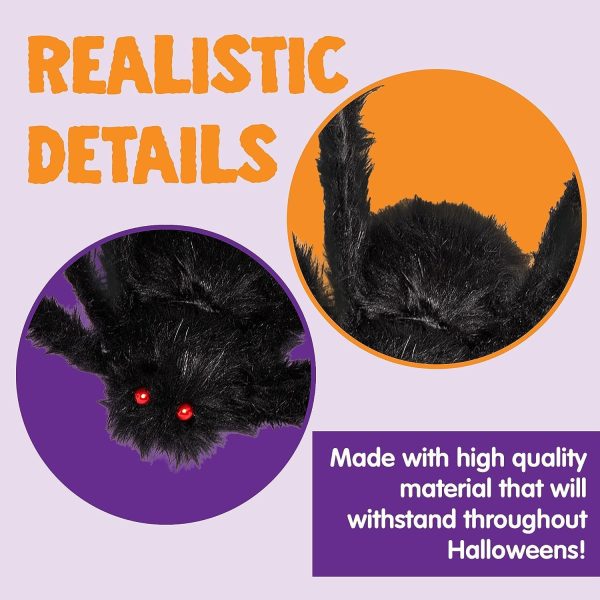 Halloween Outdoor Decorations Hairy Spider, Scary Giant Spider Fake Large Props for Yard Party Decor